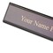Dacasso Walnut & Leather Name Plate AG-8446 - alternate 2